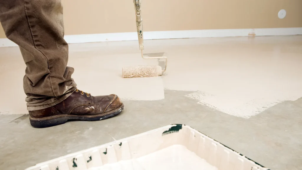 beton festék felvitele